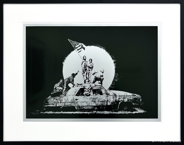 BANKSY - Flag (silver) - Unsigned