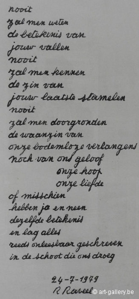 RAVEEL Roger - Gedicht