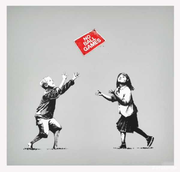 BANKSY - No Ball Games (Grey)